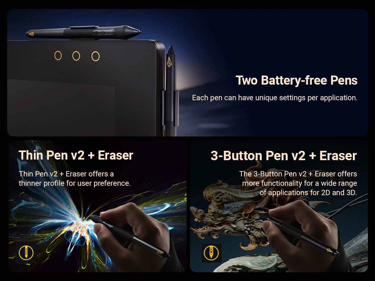 Two Battery-free Pens